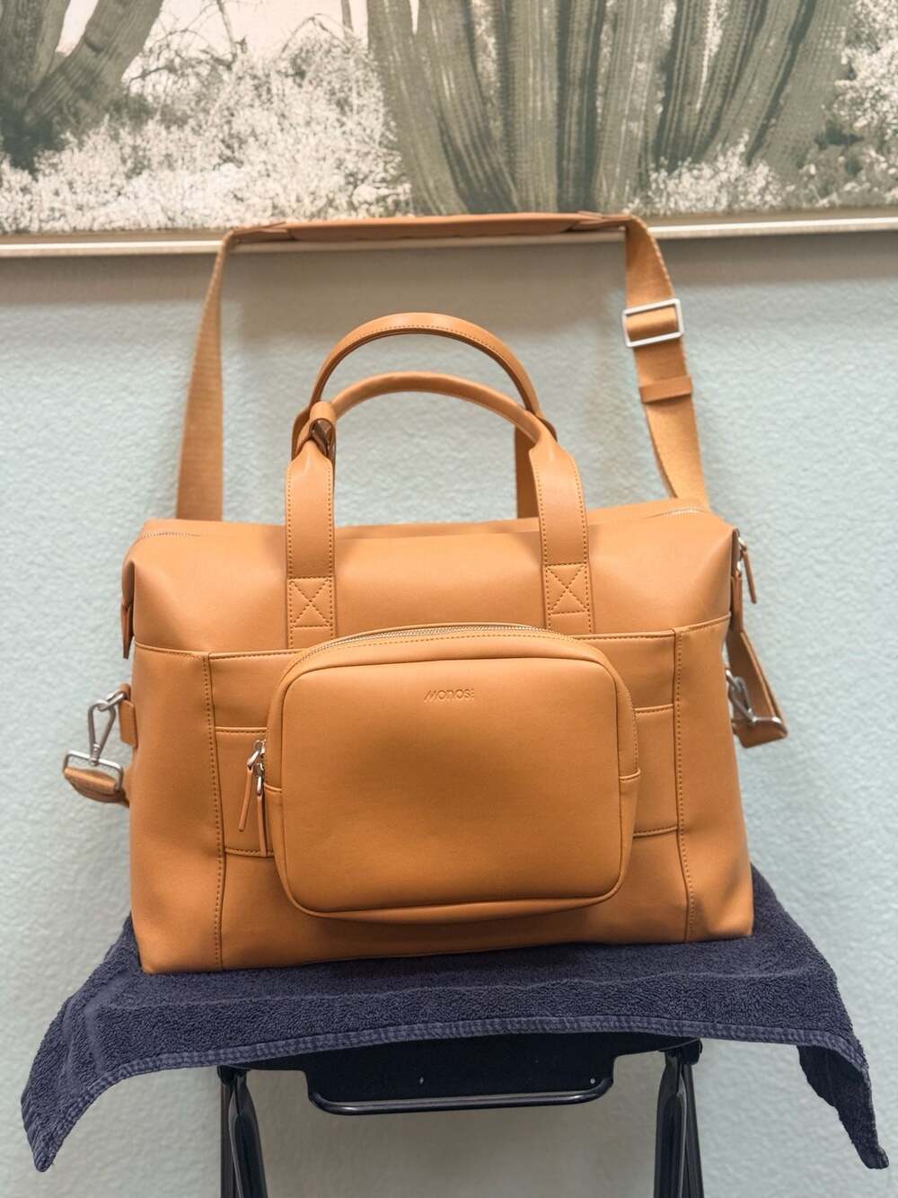 Monos Metro Weekender Duffel Bag in Saddle Tan